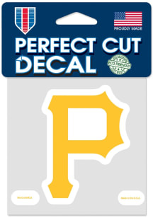 Pittsburgh Pirates 4x4 inch Auto Decal - Yellow