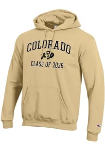 Champion Colorado Buffaloes Mens Gold Font Class of 2026 Powerblend Long Sleeve Hoodie