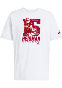 Fernando Mendoza Indiana Hoosiers White 2025 Heisman Trophy Winner Short Sleeve Player T Shirt