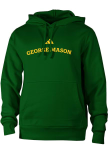 Adidas George Mason University Mens Grey Heather Primary Logo Long Sleeve Hoodie