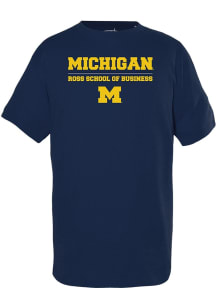 Michigan Wolverines Youth Navy Blue Ross Business School Short Sleeve T-Shirt