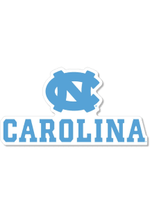 North Carolina Tar Heels Interlock Auto Decal - Light Blue