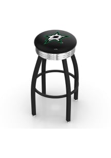 Dallas Stars 3 Ring Chrome Seat Pub Stool - Black