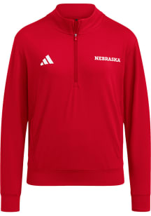 Adidas Nebraska Cornhuskers Womens Red Ultimate Qtr Zip Pullover