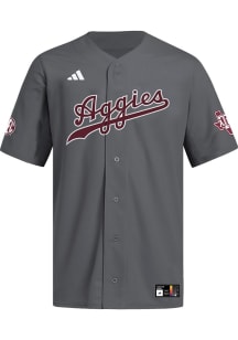 Adidas Texas A&M Aggies Mens Dark Grey Replica Baseball Jersey