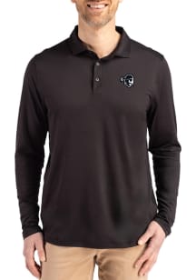 Cutter and Buck Seton Hall Pirates Mens Black Coastline Long Sleeve Polo Shirt