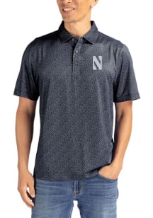 Cutter and Buck Northwestern Wildcats Mens Purple Pike Pebble Short Sleeve Polo