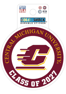 Central Michigan Chippewas Class of 2027 Durable Stickers - Maroon