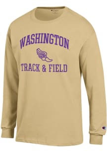 Champion Washington Huskies Gold Track & Field Icon Jersey Long Sleeve T Shirt