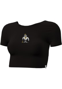 Champion Purdue Boilermakers Womens Black Twist Back Short Sleeve T-Shirt