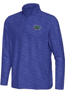 Antigua Florida Gators Mens Blue Swell Long Sleeve Qtr Zip Pullover