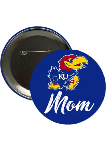 Kansas Jayhawks 3" Mom Button - Blue