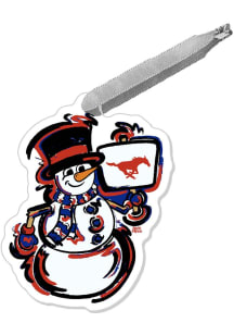 SMU Mustangs Justin Patten Snowman Ornament - Blue