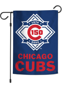 Chicago Cubs 150th Anniversary 2-Sided Garden Flag - Blue