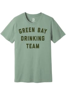 Summit Sportswear Green Bay Olive Drinking Team Short Sleeve Fashion T Shirt