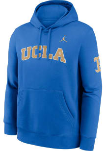 Nike UCLA Bruins Mens Light Blue Primary Two Location Long Sleeve Hoodie