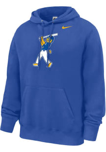 Nike Pitt Panthers Mens Blue Baseball Homerun Roc Club Fleece Long Sleeve Hoodie