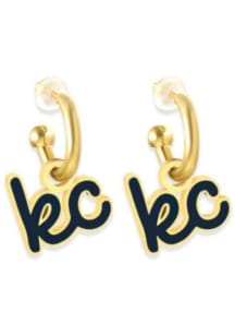 Kansas City EB & Co Script Initial Huggie Hoop Womens Earrings