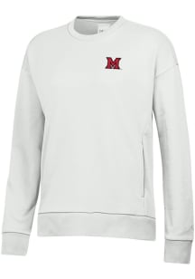 Under Armour Miami RedHawks Womens White Embroidered Crew Sweatshirt