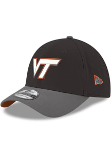 New Era Virginia Tech Hokies Mens Black Black Graphite Color Pop GCP 39THIRTY Flex Hat