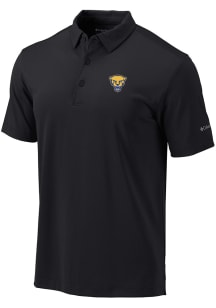Columbia Pitt Panthers Mens Black Heat Seal Omni Wick Drive Short Sleeve Polo