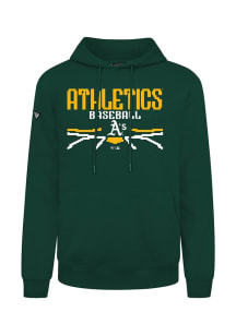 Levelwear Oakland Athletics Mens Green Podium Arcade Long Sleeve Hoodie