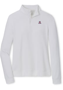 Peter Millar Arizona Wildcats Womens White Perth Wilma Qtr Zip Elevated