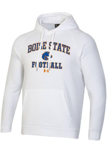Under Armour Boise State Broncos Mens White Football Rival Long Sleeve Hoodie
