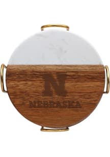 Nebraska Cornhuskers Marble Coaster - Red