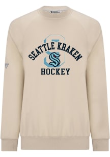 Levelwear Seattle Kraken Mens White Connect Limelight Long Sleeve Crew Sweatshirt