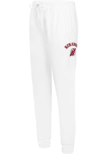 Pro Standard New Jersey Devils Womens Classic Chenille White Sweatpants