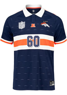 Denver Broncos Mens Navy Blue Soccer Soccer Jersey