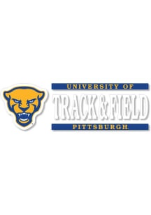Pitt Panthers 6x2 Track Field Auto Decal - Blue