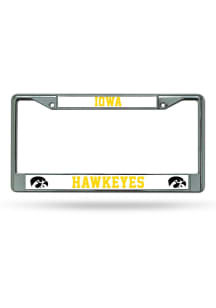 Iowa Hawkeyes Premium Chrome License Plate Frame - Silver