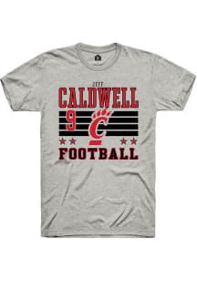 Jeff Caldwell Cincinnati Bearcats Ash Football NIL Striped Short Sleeve Player T Shirt