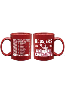 Indiana Hoosiers 11oz Scoreboard 2025 Nat Champ Perfect Season Mug Ceramic Mug - Crimson