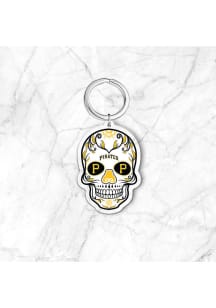 Pittsburgh Pirates Sugar Skull Keychain - Black