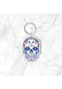 Texas Rangers Sugar Skull Keychain - Blue