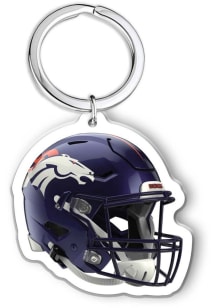 Denver Broncos Acrylic Helmet Keychain - Navy Blue