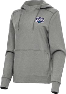 Antigua Greensboro Swarm Womens Black Heather Justice Hooded Sweatshirt