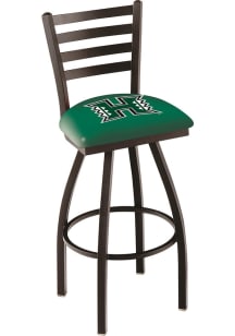 Hawaii Warriors High Back Swivel Pub Stool - Black