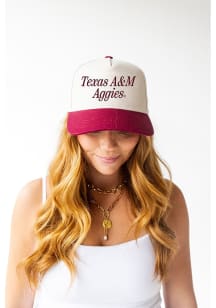 Gameday Social Texas A&M Aggies White 3D Script Trucker Womens Adjustable Hat