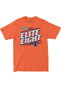 Illinois Fighting Illini Orange 2026 NCAA Men's Basketball Elite 8 Bound Short Sleeve Fashion T Sh..