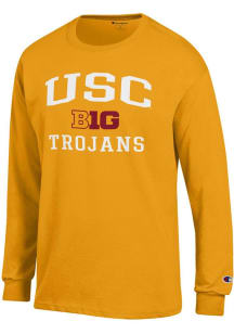 Champion USC Trojans Gold Big Ten Jersey Long Sleeve T Shirt