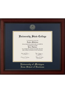 Michigan Wolverines Embossed Paxton Ross School of Business Diploma Frame - Navy Blue