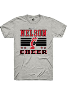 Macaylee Nelson Cincinnati Bearcats Ash NIL Striped Short Sleeve Player T Shirt