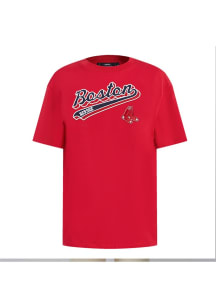 Pro Standard Boston Red Sox Womens Red Script Tail Short Sleeve T-Shirt