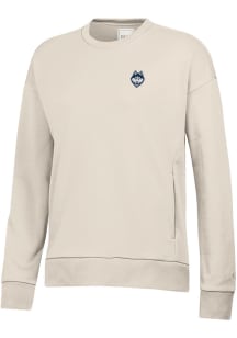 Under Armour UConn Huskies Womens White Embroidered Crew Sweatshirt
