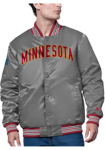 Starter Minnesota Golden Gophers Mens Grey Big Ten Mascot Name Light Weight Jacket
