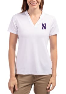 Cutter and Buck Northwestern Wildcats Womens Purple Forge Short Sleeve T-Shirt
